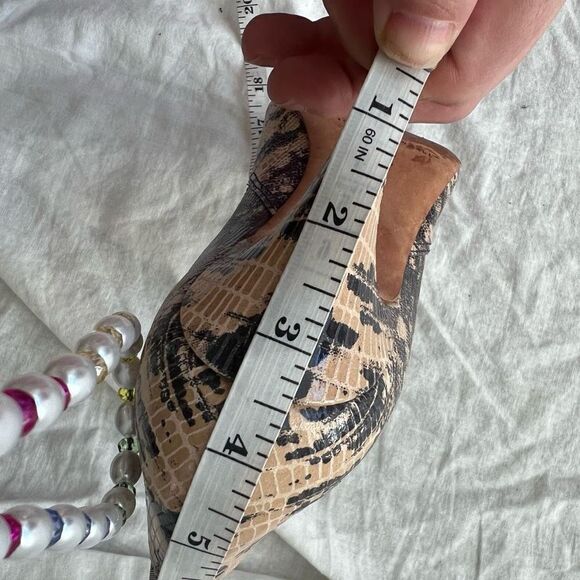 Loeffler Randal Women's High Heels Phyton Animal Print Pointed Toe Shoes Size 9. - Picture 12 of 12